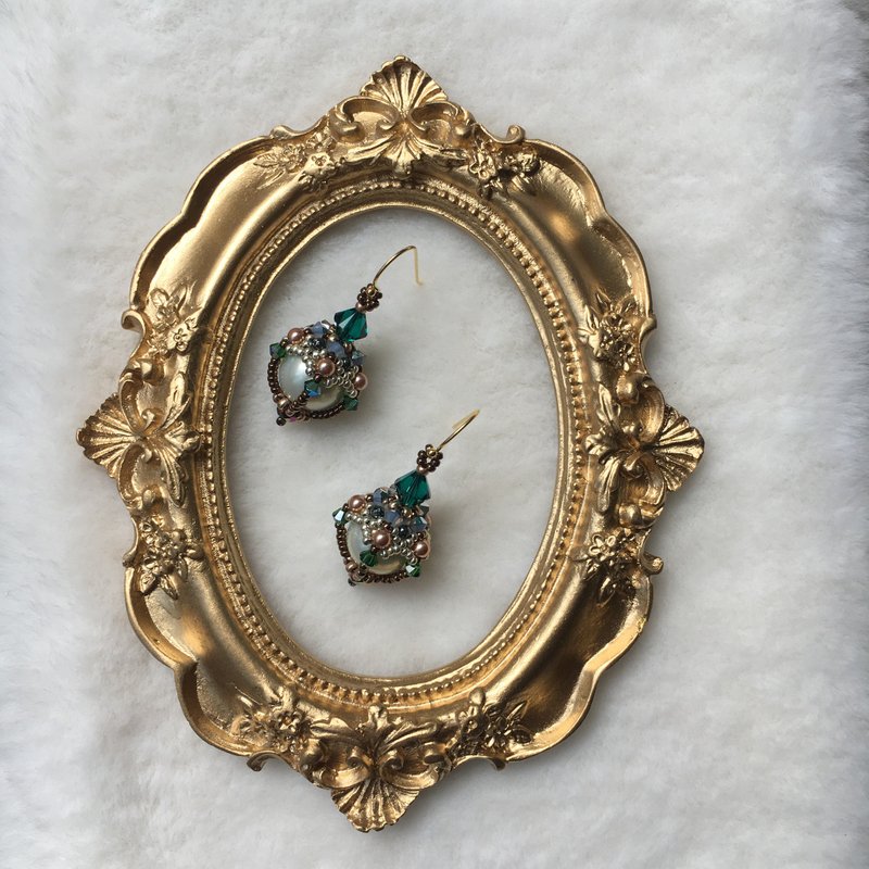 耳环耳钩、复古风格、典雅系列 - 耳环/耳夹 - 其他材质 