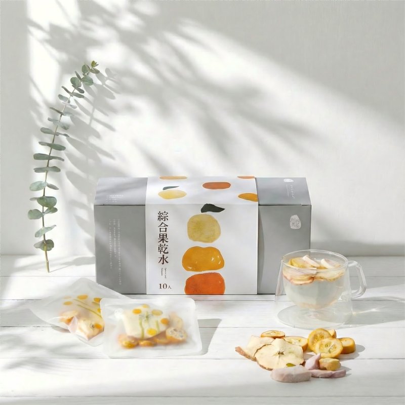 Fruitea 冻干鲜果茶・荔枝蜜桃苹果金桔 10 入/盒・加量 50%・果干水 - 茶 - 新鲜食材 
