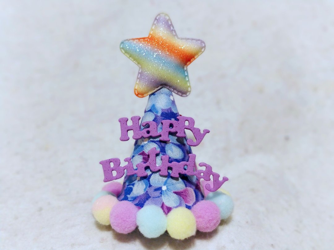 Birthday star 生日之星  宠物生日帽 - 衣/帽 - 棉 蓝色