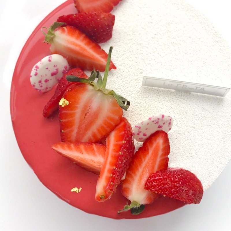 【LeFRUTA朗芙】草莓雪藏慕斯 / 5寸 - 蛋糕/甜点 - 新鲜食材 红色