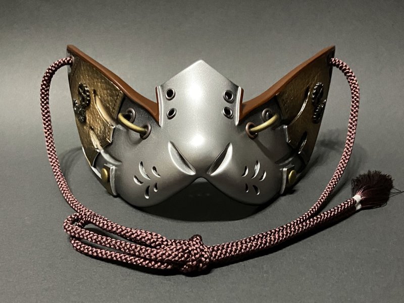 狐狸面具半蒸气庞克版，银色 - 口罩 - 塑料 白色