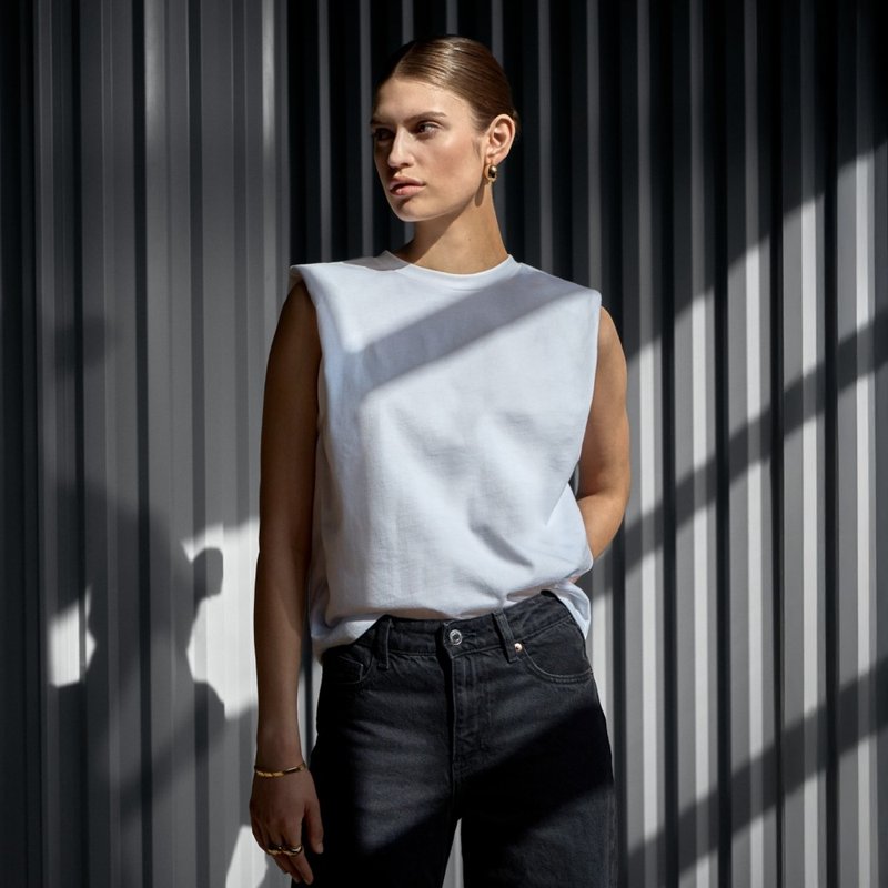 Bread & Boxers 高质感厚质罗纹背心 - 白 - 女装背心 - 棉．麻 白色