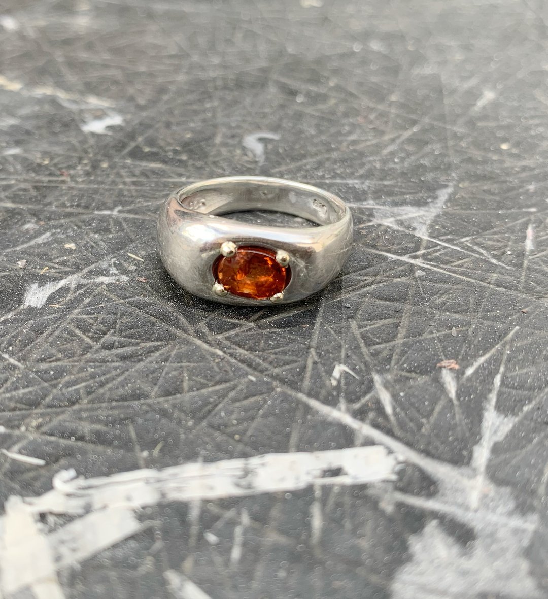 Ore Jewelry_设计师款_Garnet_石榴石_芬达石_925纯银_订制_定制 - 戒指 - 宝石 