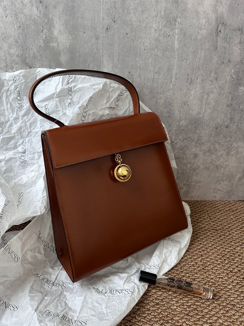 中古包 Celine 赛琳 绝版星球吊饰Kelly包 - 手提包/手提袋 - 真皮 咖啡色