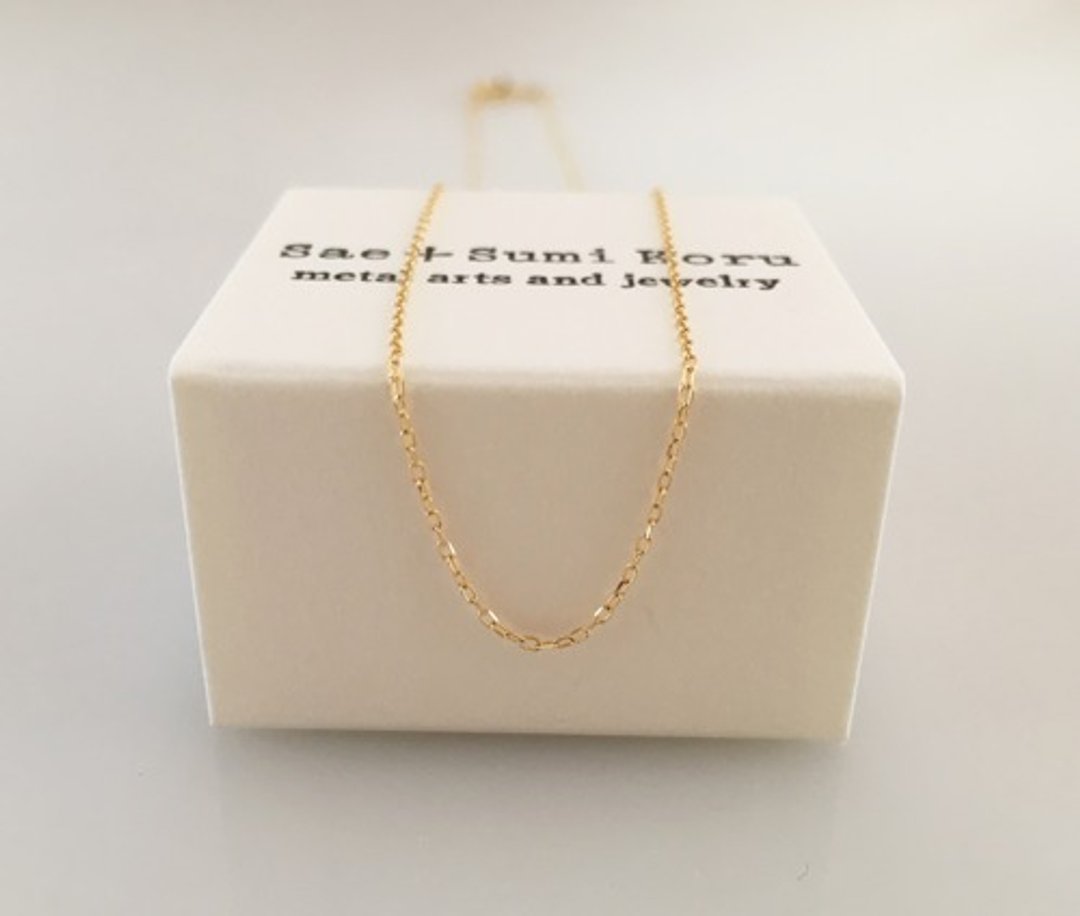K18 gold chain 40cm without length adjustment slider Optional - 项链 - 其他金属 