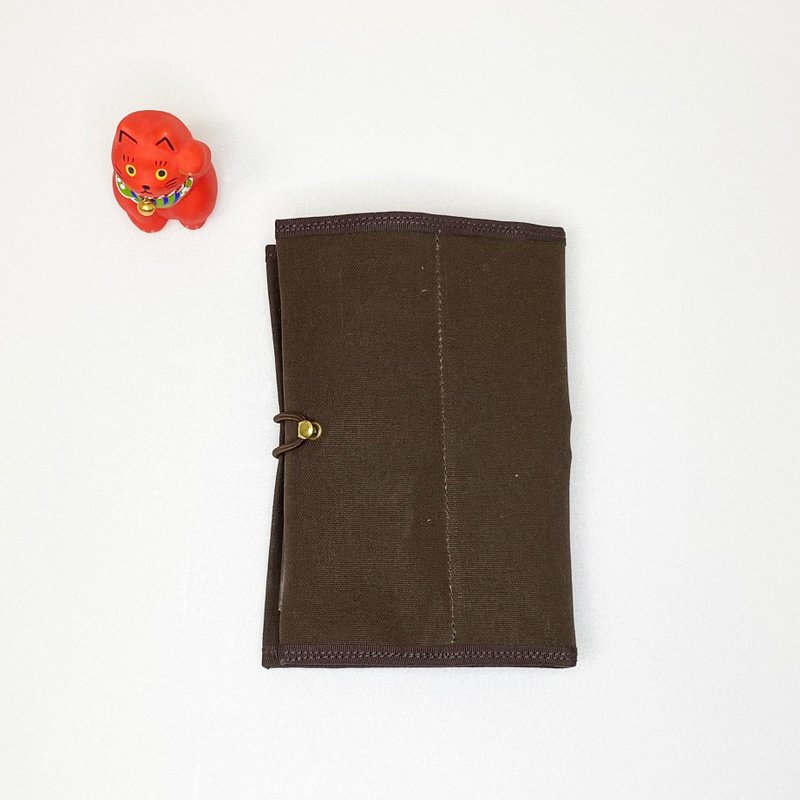 左撇子适用 A6 笔记本收纳笔袋 - 铅笔盒/笔袋 - 棉．麻 咖啡色