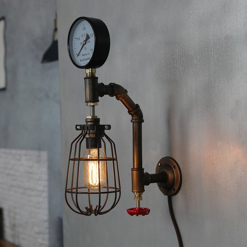 loft 工业风水管壁灯酒吧咖啡厅装饰灯 - 灯具/灯饰 - 其他金属 