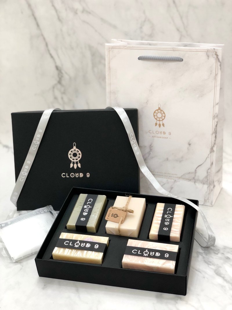 【团购/包邮】CLOUD 9手工洁颜皂5入礼盒组 - 肥皂/手工皂 - 植物．花 多色