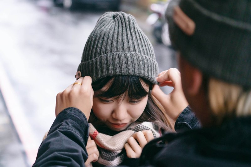 SilverValley 率性风保暖毛帽 - 灰绿 - 帽子 - 其他材质 灰色