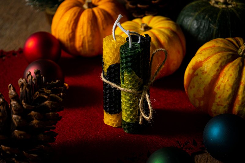 蜂蜡片・淡淡蜂蜜香・婴儿宠物可用・JUNO Candle - 蜡烛/烛台 - 蜡 黄色