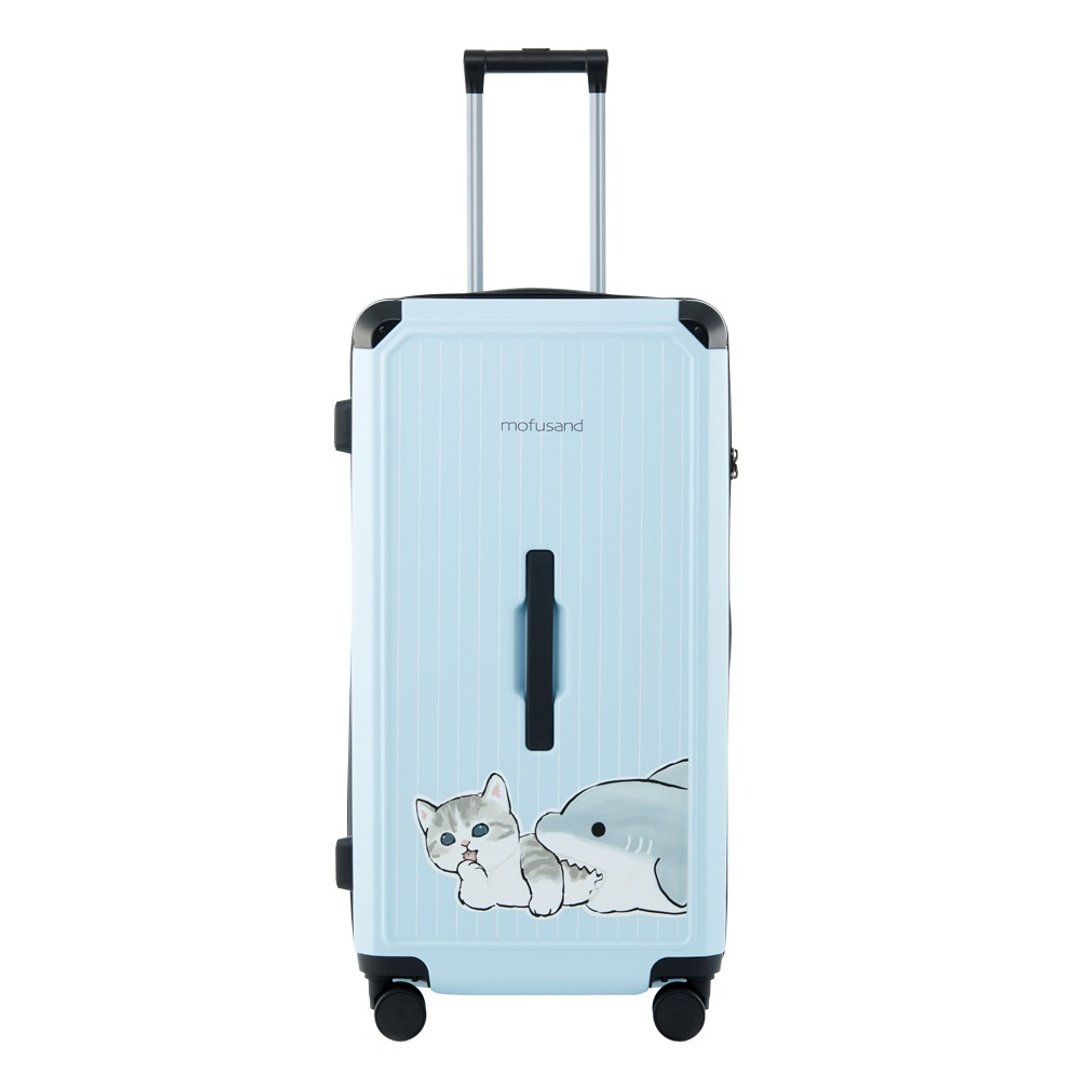 【Mofusand猫福珊迪】20寸拉链款行李箱 胖胖箱 登机箱-猫鲨蓝 - 行李箱/行李箱保护套 - 塑料 蓝色