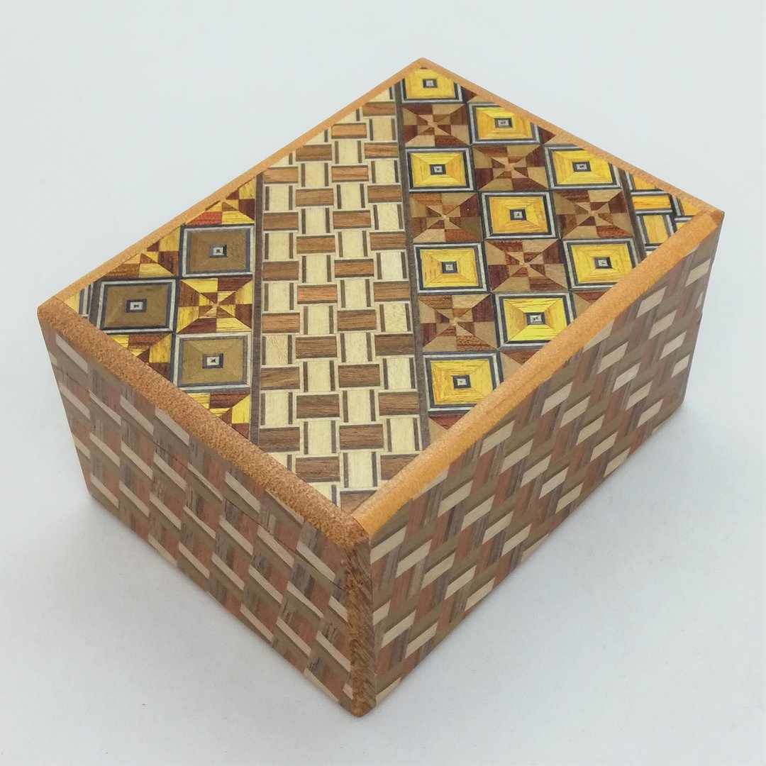 3 sun 12 steps Yosegi/Kuzushi Japanese puzzle box Himitsu-bako Japan - 其他 - 木头 