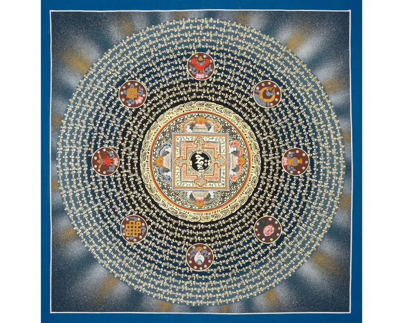 手工咒语曼陀罗唐卡——散发灵性能量与宁静 - 墙贴/壁贴 - 其他材质 多色