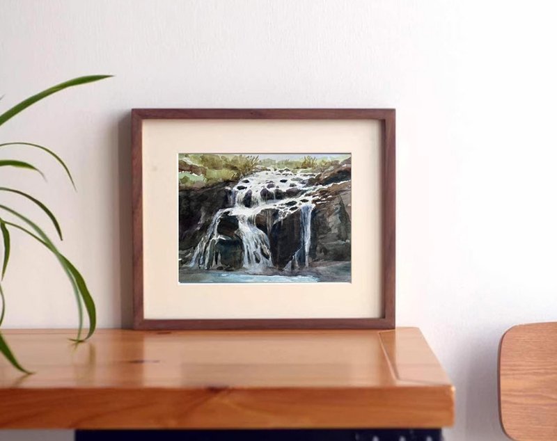 川流不息 | 疗愈水彩系列 水彩原画 - 海报/装饰画/版画 - 纸 白色