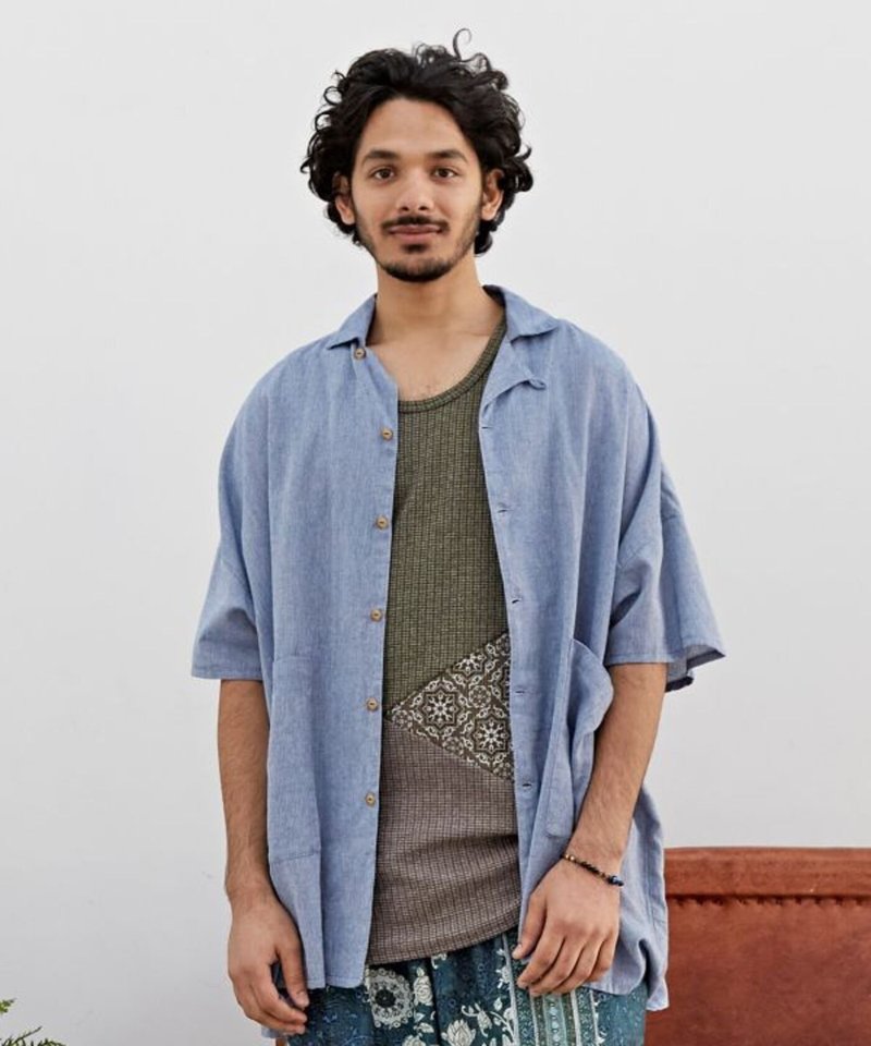 【热门预购】尼泊尔棉俐落轻薄清爽oversize衬衫(4色)NWW-5115 - 男装衬衫 - 棉．麻 