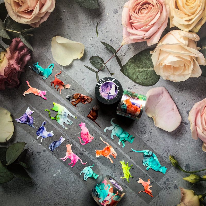 以猫之名-自带离纸PET胶带 - 纸胶带 - 塑料 多色