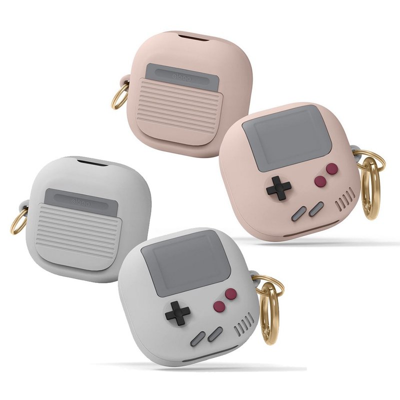 Galaxy Buds 2/Live/Pro 经典游戏机保护套 - 耳机收纳 - 硅胶 粉红色