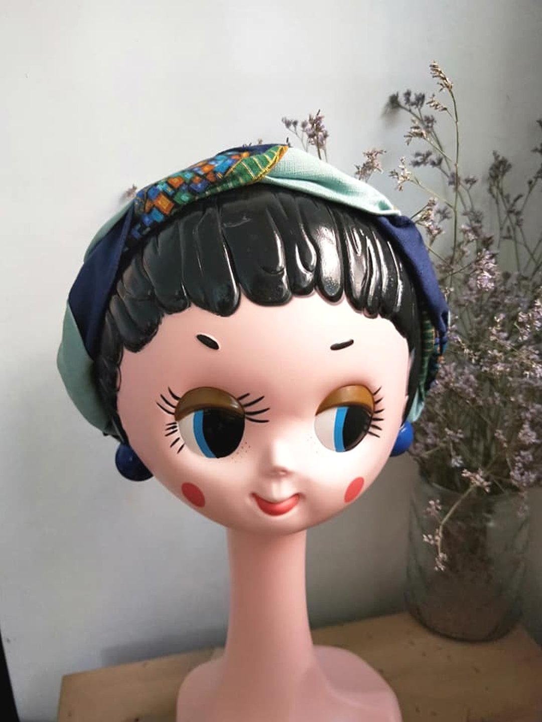 编织发带-尼泊尔 - 发饰 - 棉 蓝色