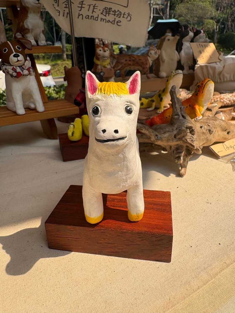 马上发财吉祥物/收藏摆饰品/礼物/定制化/居家办公室/手工捏塑 - 玩偶/公仔 - 粘土 