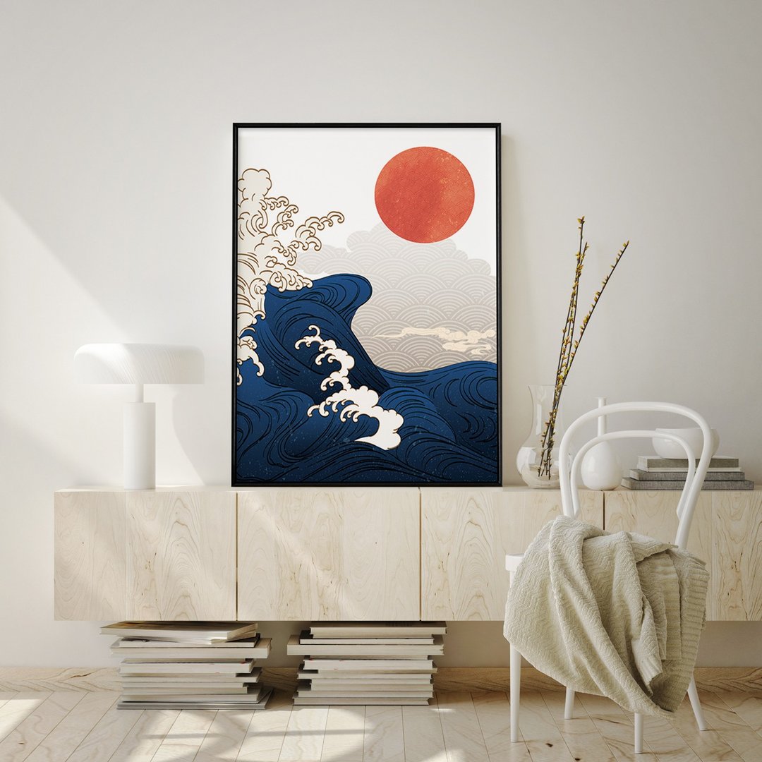 最上川-日式挂画/卧室/玄关/雅致/办公室/居酒屋摆设/日本料理店 - 海报/装饰画/版画 - 棉．麻 多色