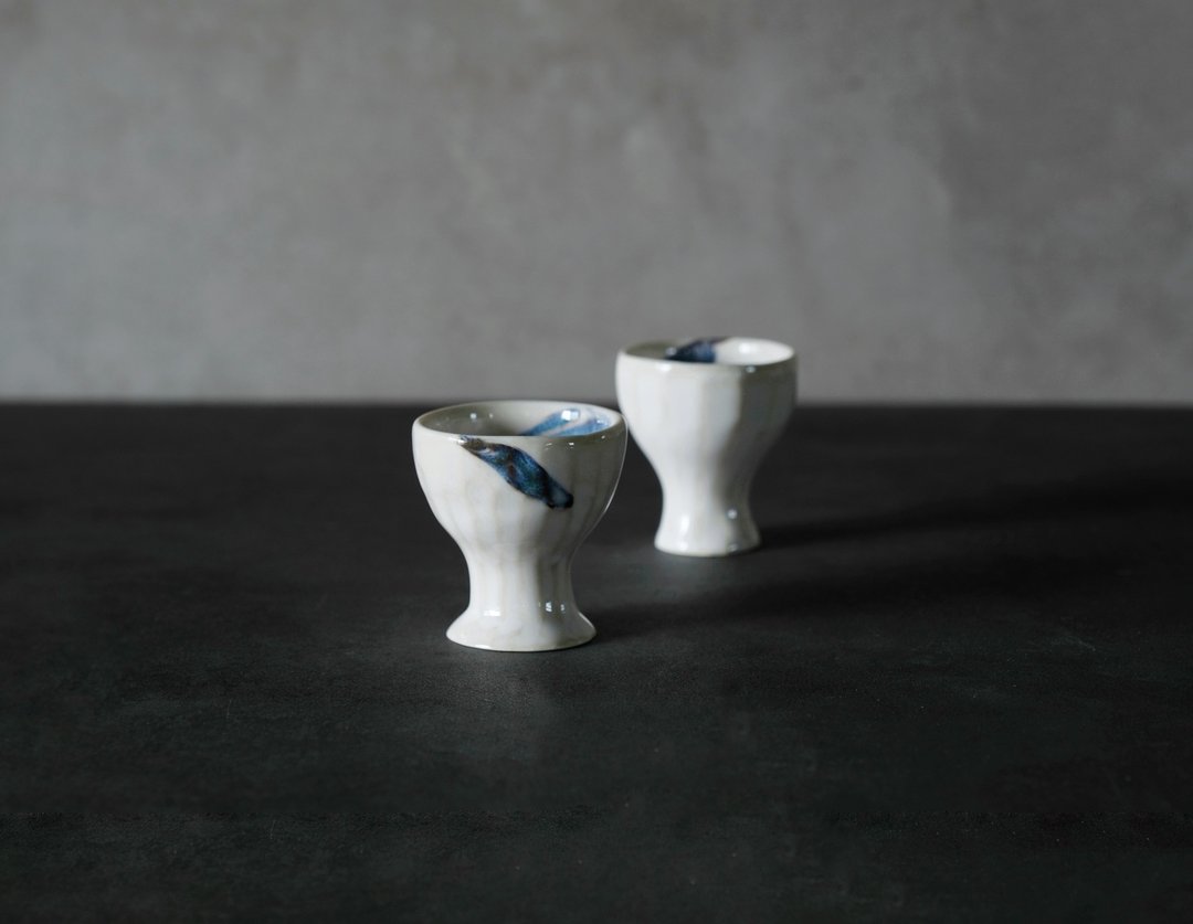 青抹_酒组_2入 - 茶具/茶杯 - 瓷 白色