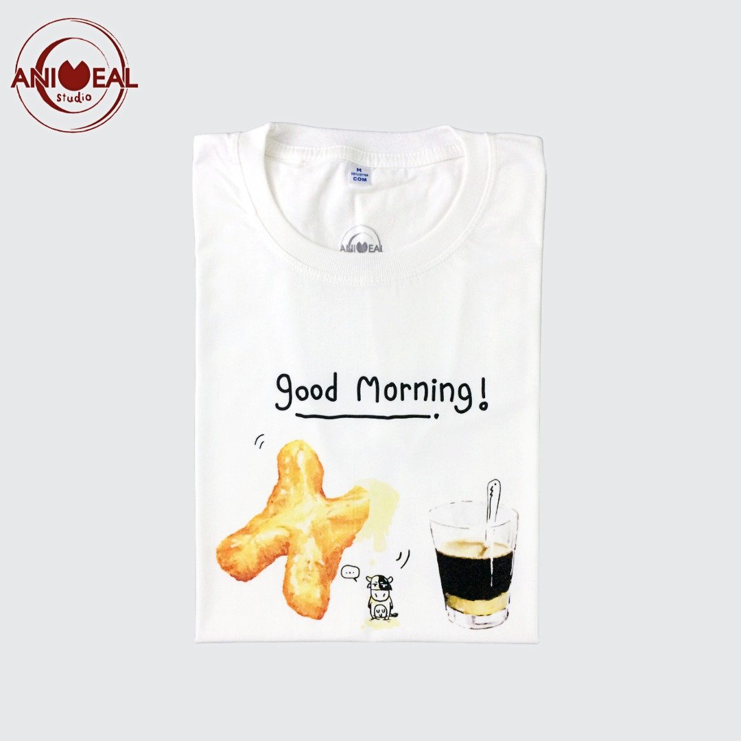 T-Shirt COTTON 100% TAMSUNG by Animeal Studio /PATONGGO & KOPI - 女装 T 恤 - 棉 白色