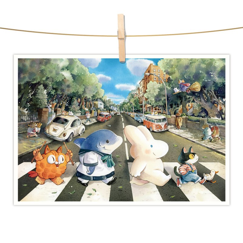 afu水彩插画明信片 - 朵朵散步去 - 卡片/明信片 - 纸 