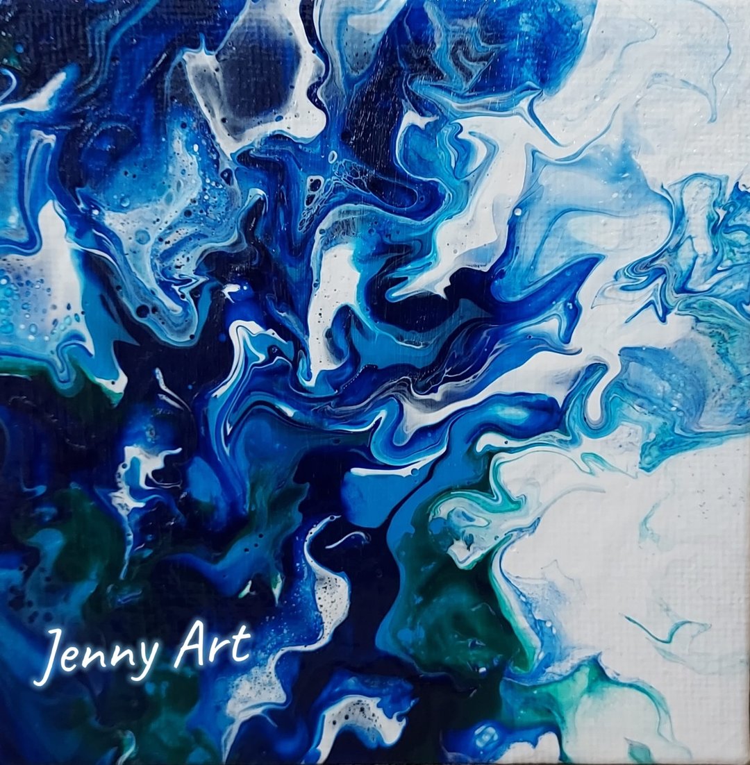 【海洋】系列 10cm 无框画 抽象画 画作 挂画 居家摆设 居家生活 - 海报/装饰画/版画 - 其他材质 蓝色