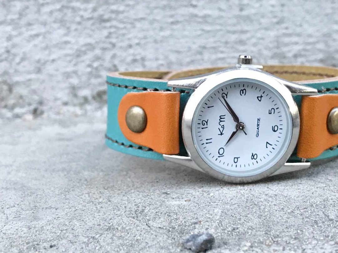 STITCH Eye-catching love at first sight Stitch run watch Men's-like SRW-TOC-BA - 女表 - 真皮 蓝色