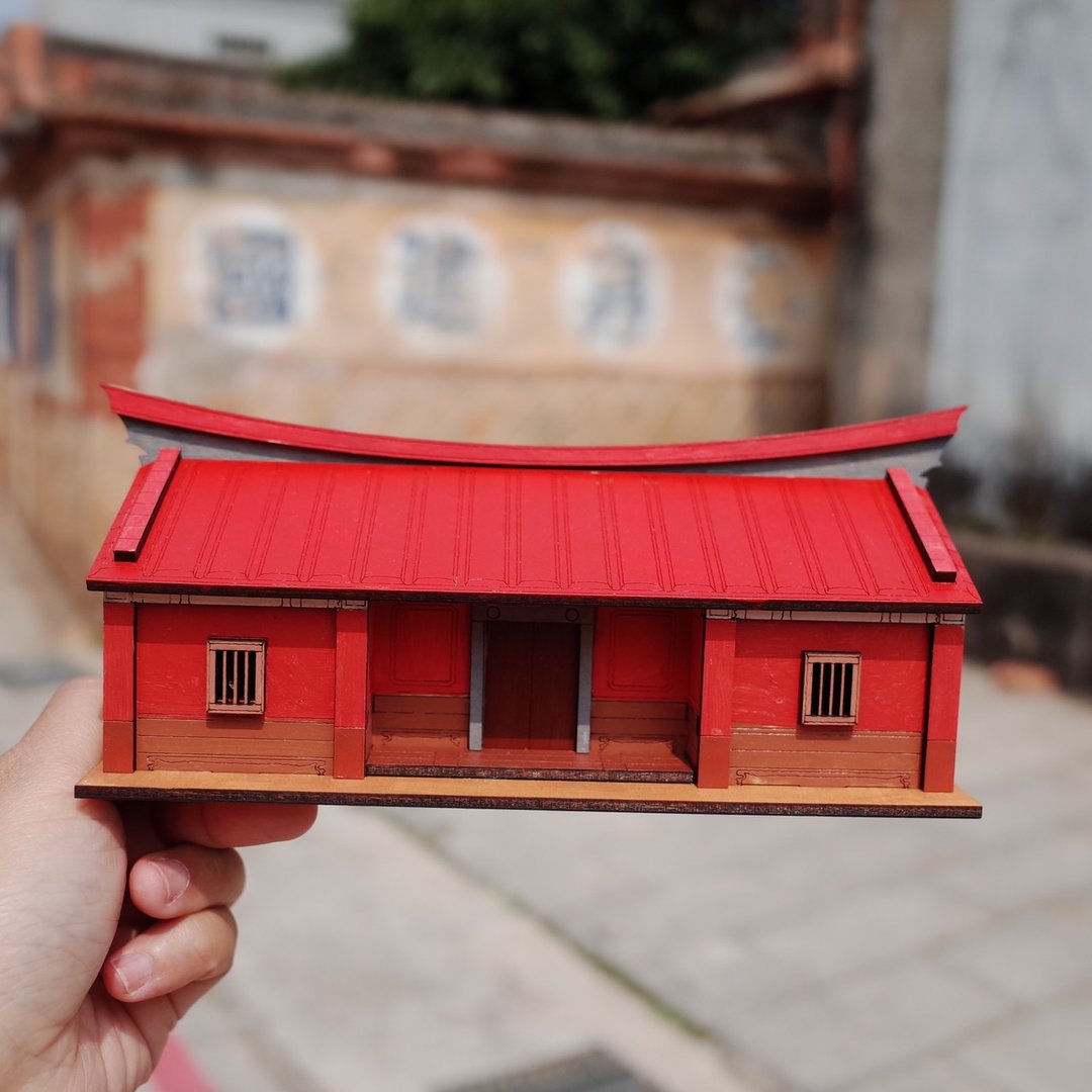 金门传统闽南式建筑微缩造型存钱盒 - 木工/竹艺/纸艺 - 木头 红色