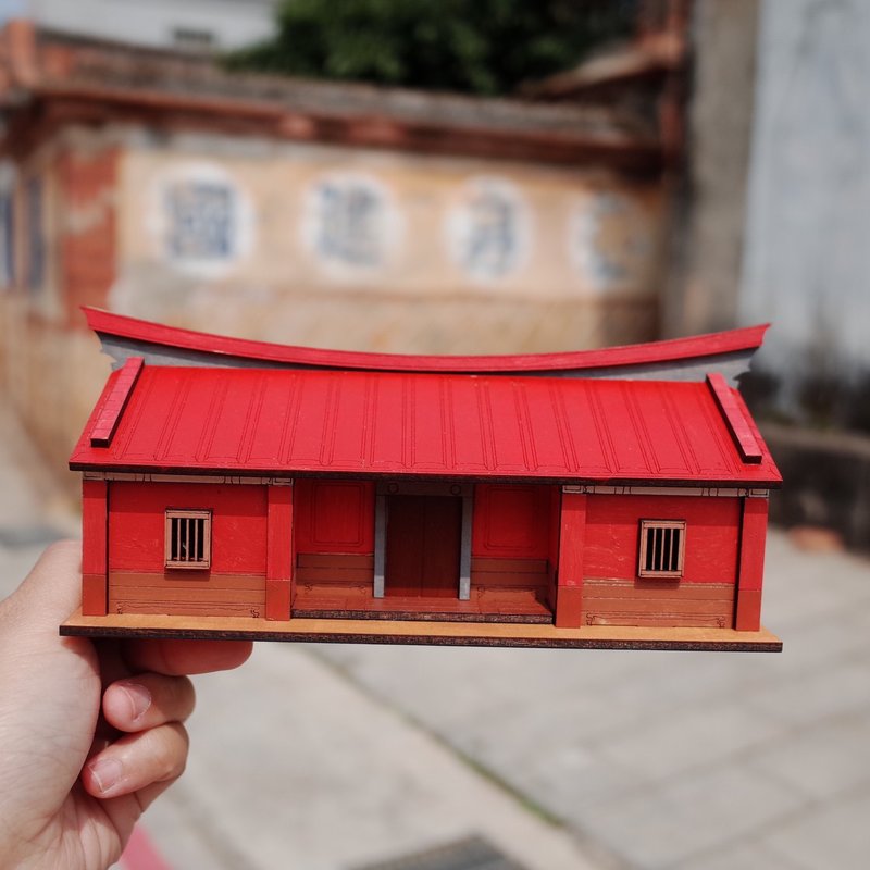 金门传统闽南式建筑微缩造型存钱盒 - 木工/竹艺/纸艺 - 木头 红色