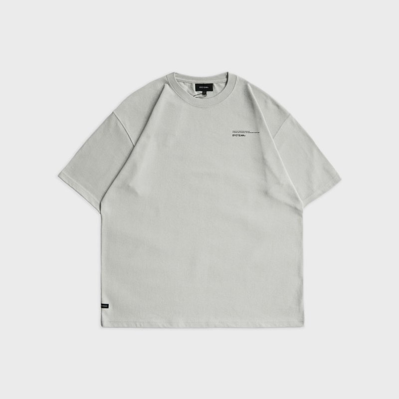 DYCTEAM - DL落肩标语TEE (gray) - 男装上衣/T 恤 - 棉 灰色