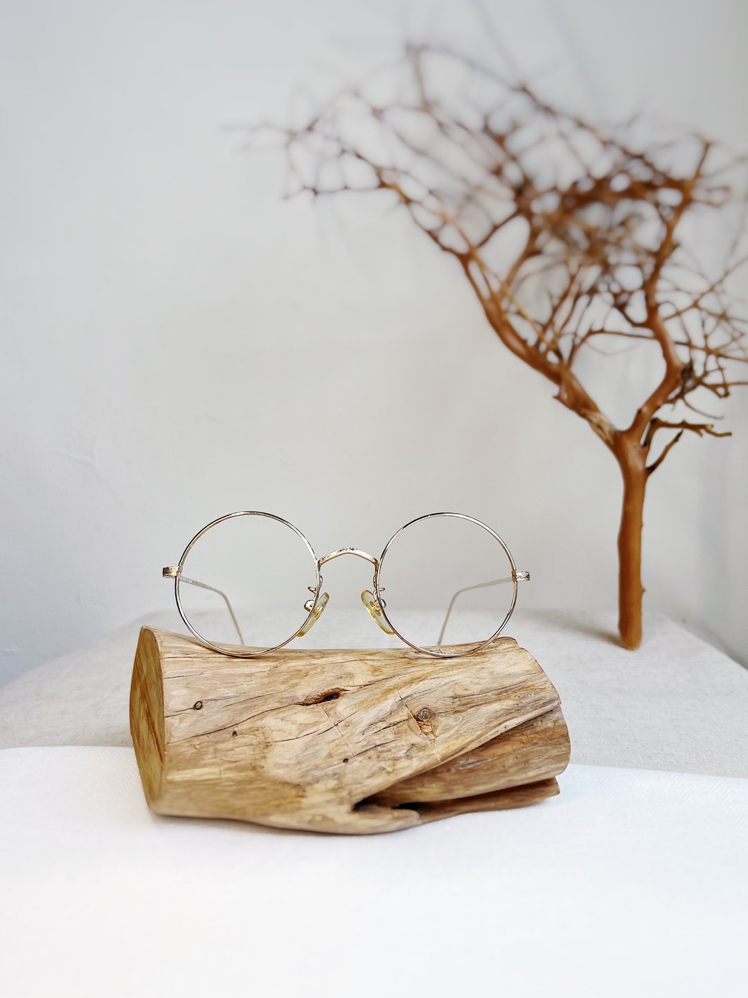 低调华丽 金丝雕花 正圆框 镜框 眼镜 古董额縁 めがね /glasses - 眼镜/眼镜框 - 其他金属 金色