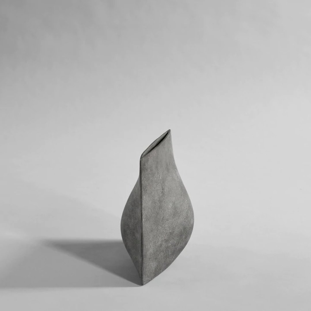 Origami Vase Mini -陶 花器 迷你型 - 花瓶/陶器 - 陶 灰色