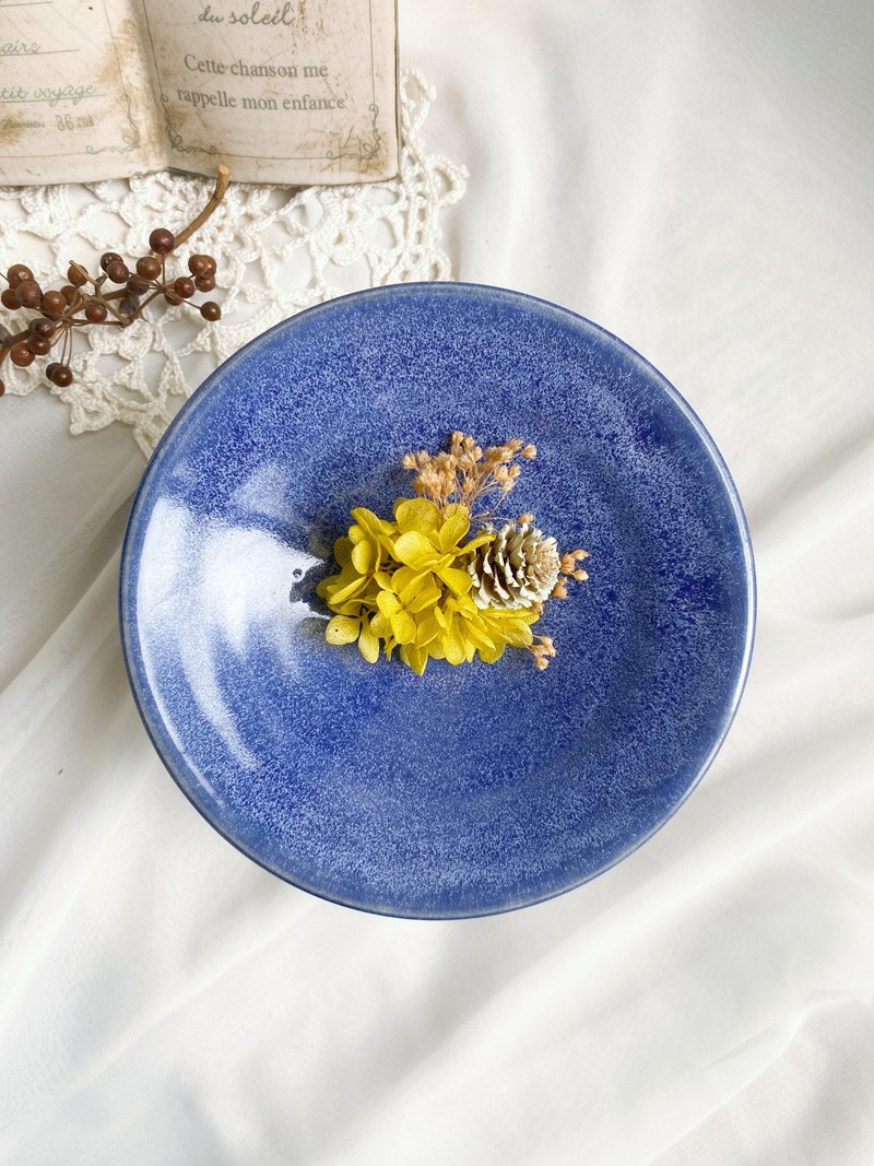 【好日恋物】德国带回90年代德国蓝烛台花器 - 蜡烛/烛台 - 瓷 蓝色