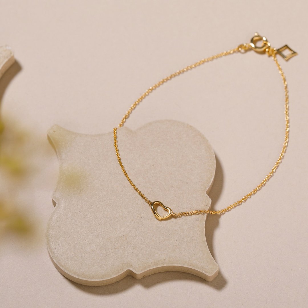 line heart bracelet GD 无镍手链 成熟爱心手链 金色 - 手链/手环 - 其他金属 金色