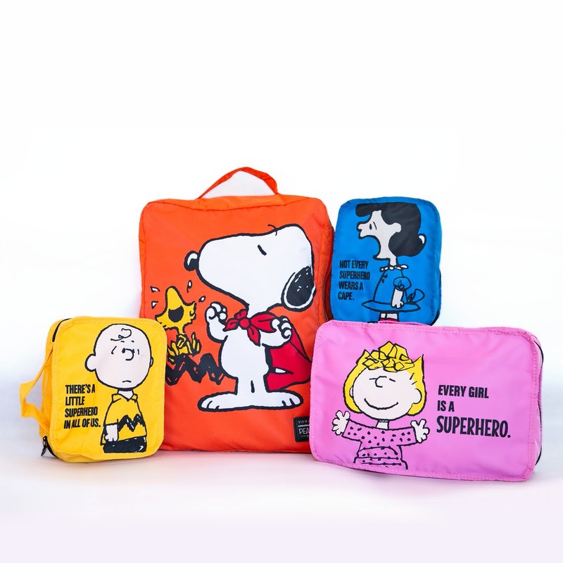 SNOOPY 之 EVERYONE IS A SUPERHERO 4合1 件收纳袋 - 化妆包/杂物包 - 聚酯纤维 