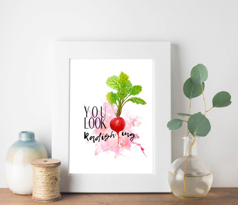 【樱桃萝卜】限量版复制画 | 餐桌 厨房 餐厅布置 | 民宿趣味装饰 - 海报/装饰画/版画 - 纸 