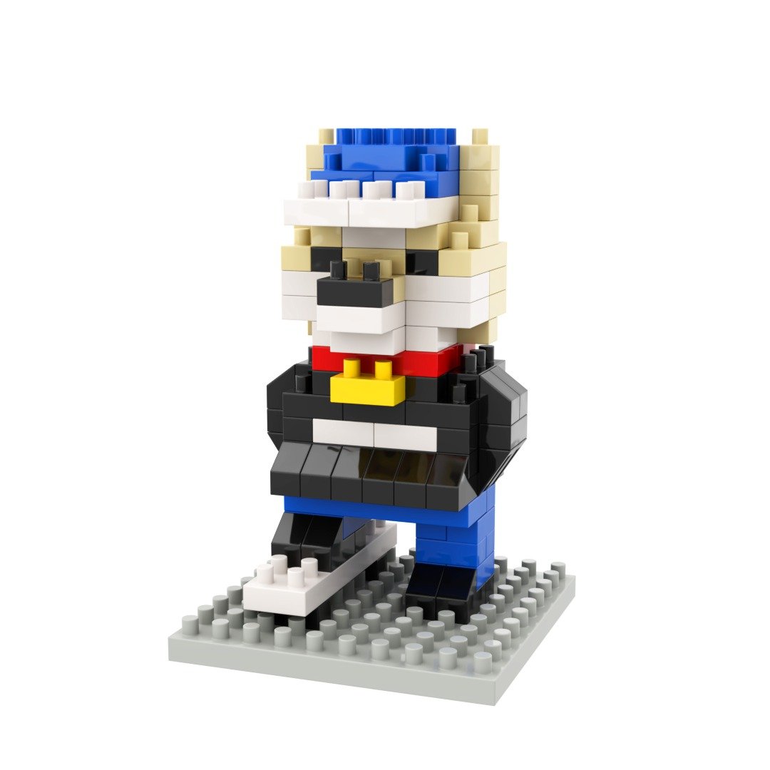 Archbrick 日本柴犬 - 滑板友 Pixel 积木 Nanoblock - 桌游/玩具 - 塑料 多色