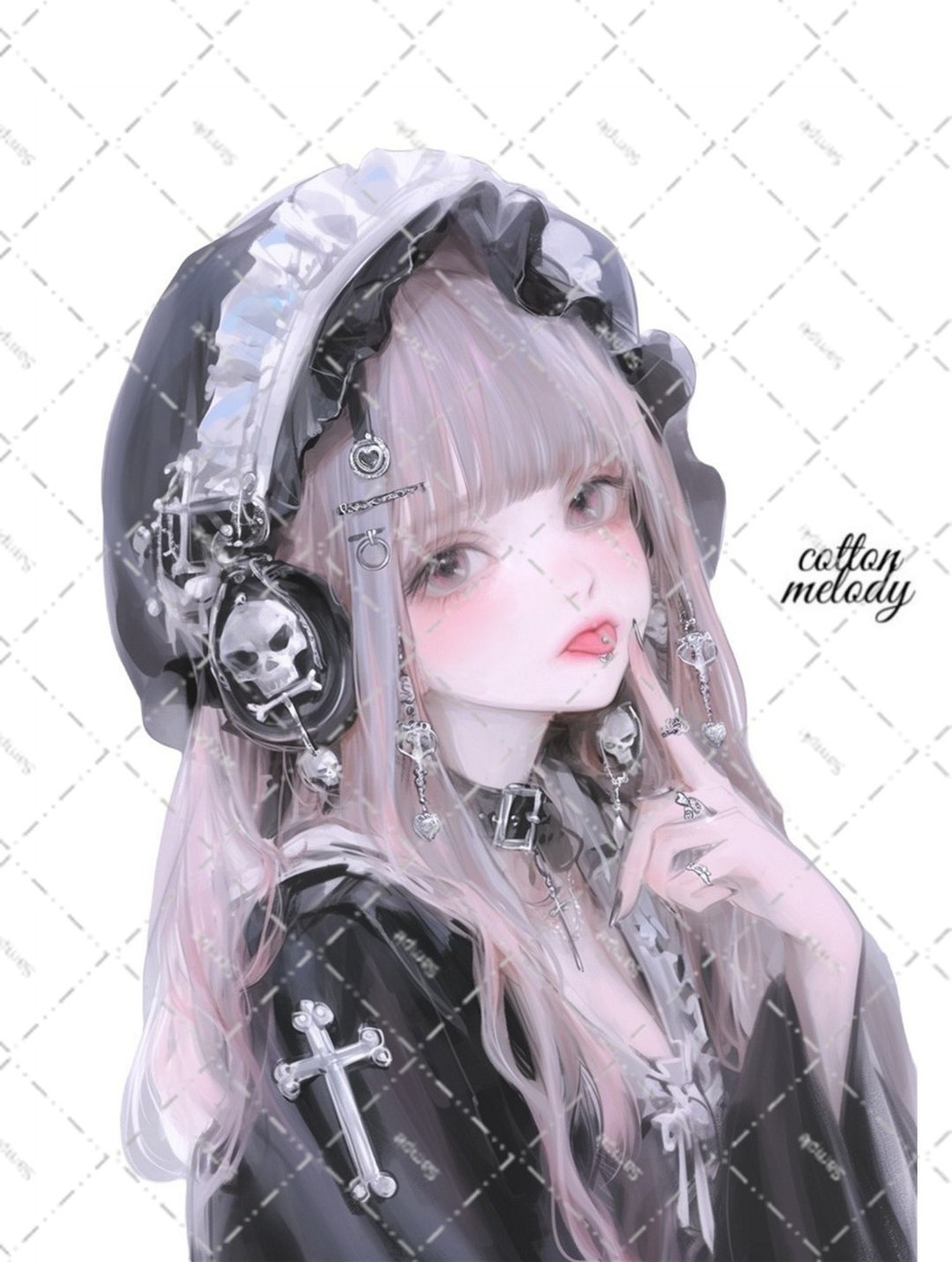original sticker no.5774 人物贴纸 原创贴纸 人物贴纸 女孩贴纸 原创人物贴纸 - 贴纸 - 纸 