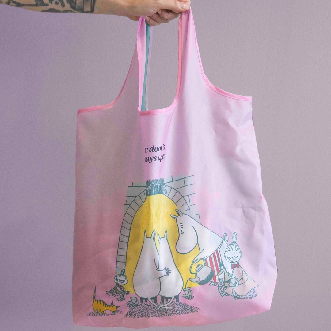 Moomin 姆明/噜噜米环保购物袋/八十周年纪念款 - 侧背包/斜挎包 - 环保材料 