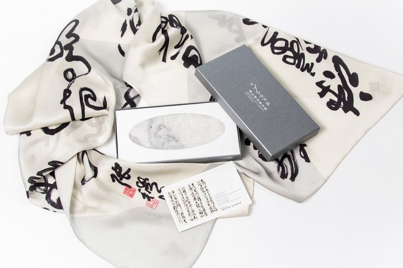 横山书法艺术馆丝巾 - 丝巾 - 丝．绢 白色