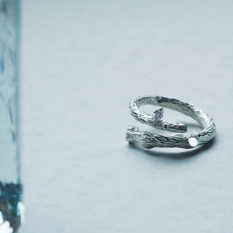 粗犷枯木开花 戒指 925 银 - 戒指 - 其他金属 银色