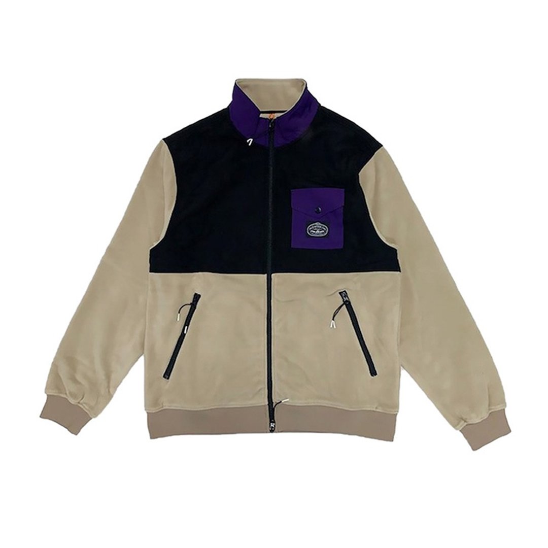 日本限定 POLER CEDAR FLEECE 刷毛立领长袖外套 / 卡其色 - 男装外套 - 其他材质 卡其色