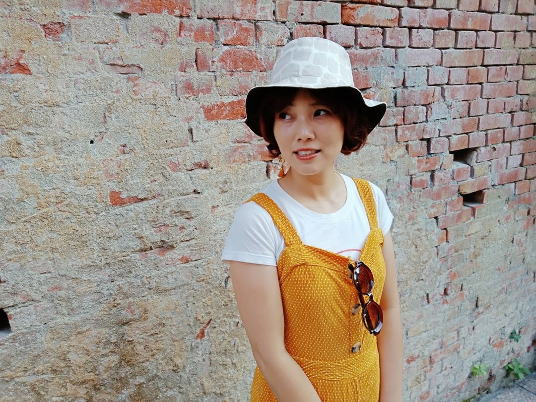 浅卡其长颈鹿纹 防泼水双面渔夫帽 - 帽子 - 棉 卡其色