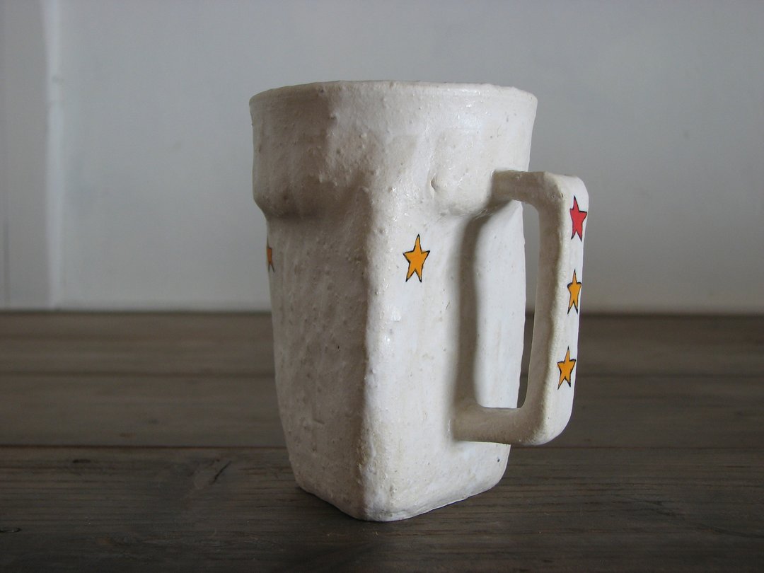 Eight Star Cup - 咖啡杯/马克杯 - 陶 白色