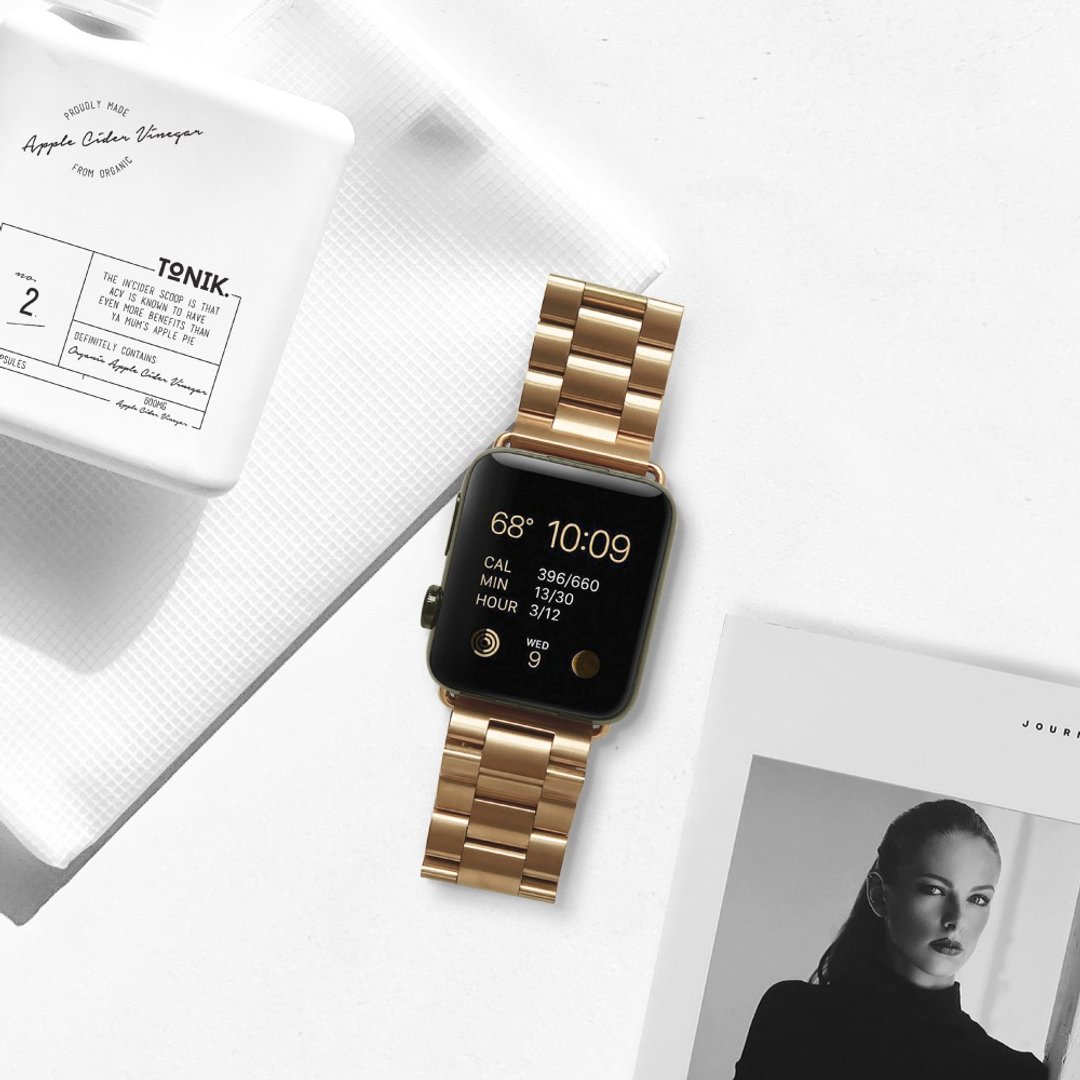【定制化礼物】情人礼物 Apple Watch 订制英文名 金属不锈钢表带 - 表带 - 其他金属 银色
