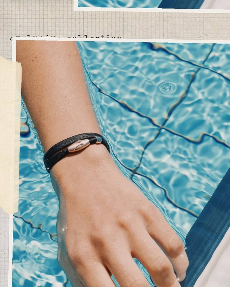 ossidabile 水上芭蕾双圈手环 意大利手工饰品 - 手链/手环 - 其他金属 黑色