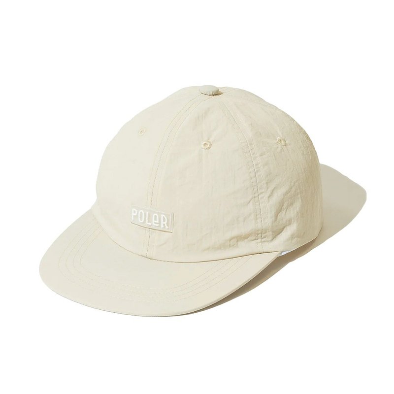 日本限定POLER FURRY FONT NYLON 6P CAP 六片尼龙帽 / 象牙白 - 帽子 - 尼龙 白色