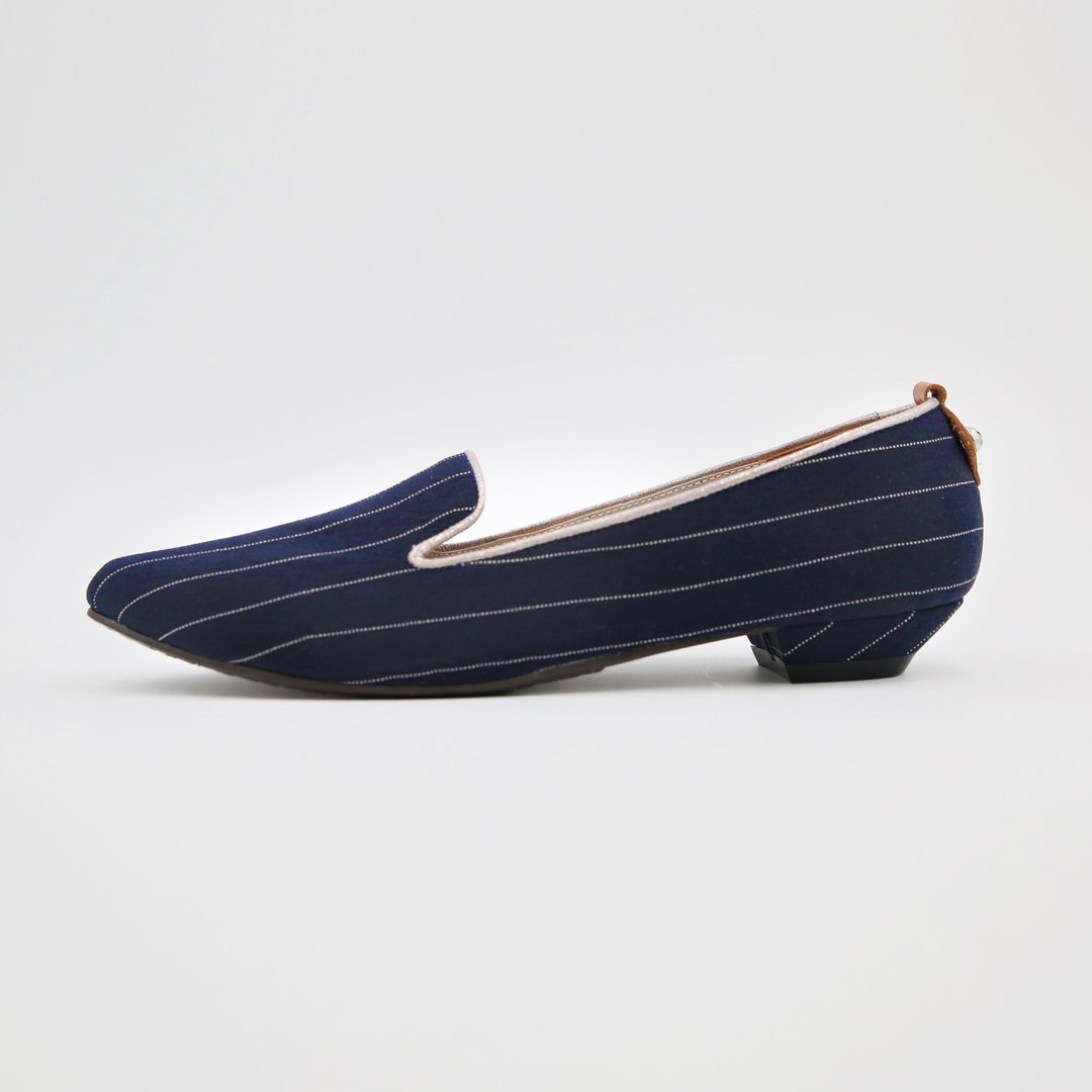 Nancy Loafers (低跟) 英伦系 | WL - 其他女款皮鞋 - 棉 蓝色